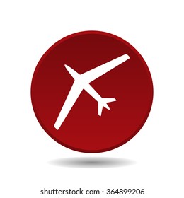 plane icon, vector illustration. Flat design style