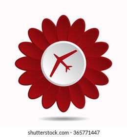 plane icon, vector illustration. Flat design style