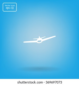 Plane icon, vector illustration. Flat design style