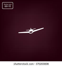 Plane icon, vector illustration. Flat design style