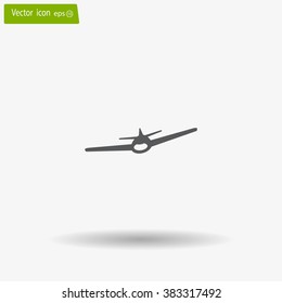Plane icon, vector illustration. Flat design style