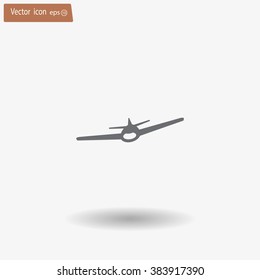 Plane icon, vector illustration. Flat design style