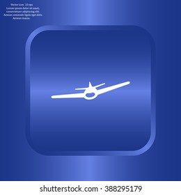 Plane icon, vector illustration. Flat design style