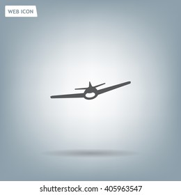 Plane icon, vector illustration. Flat design style