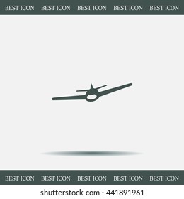 Plane icon, vector illustration. Flat design style