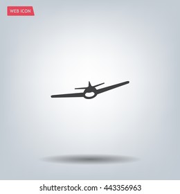 Plane icon, vector illustration. Flat design style