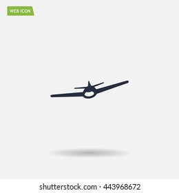 Plane icon, vector illustration. Flat design style