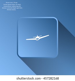 Plane icon, vector illustration. Flat design style