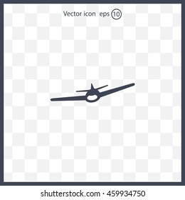 Plane icon, vector illustration. Flat design style