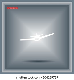 Plane icon, vector illustration. Flat design style