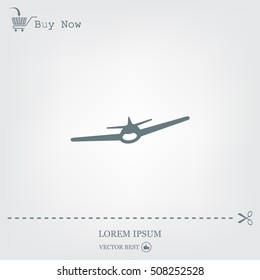 Plane icon, vector illustration. Flat design style