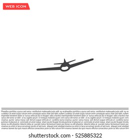 Plane icon, vector illustration. Flat design style