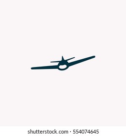 Plane icon, vector illustration. Flat design style