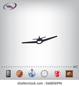 Plane icon, vector illustration. Flat design style