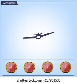Plane icon, vector illustration. Flat design style
