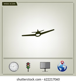 Plane icon, vector illustration. Flat design style