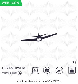 Plane icon, vector illustration. Flat design style