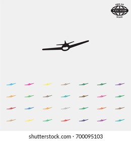 Plane icon, vector illustration. Flat design style