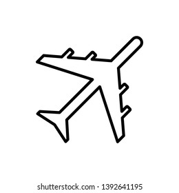 Plane icon vector illustration logo template