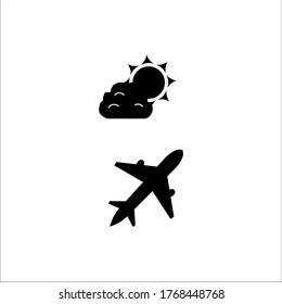 plane icon vector illustration logo template