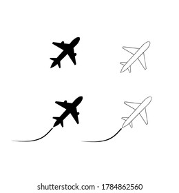 the plane icon vector illustration logo template 