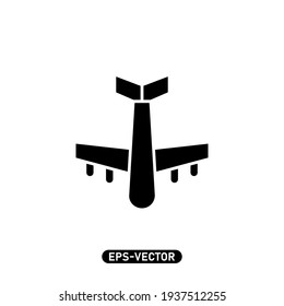 Plane icon vector illustration logo template for many purpose. Isolated on white background.