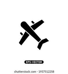 Plane icon vector illustration logo template for many purpose. Isolated on white background.