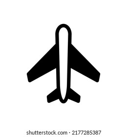 plane icon vector illustration logo template for many purpose. Isolated on white background. glyph style.