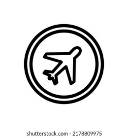 plane icon vector illustration logo template for many purpose. Isolated on white background.