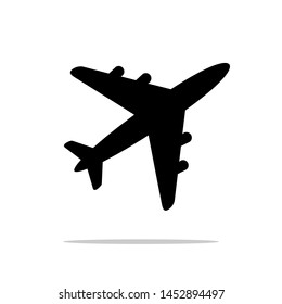 Plane icon. Vector illustration on white  background