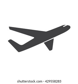 Plane icon Vector Illustration on the white background.