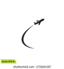 Plane icon vector illustration, pictogram isolated on white. eps 10