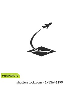 Plane icon vector illustration, pictogram isolated on white. eps 10