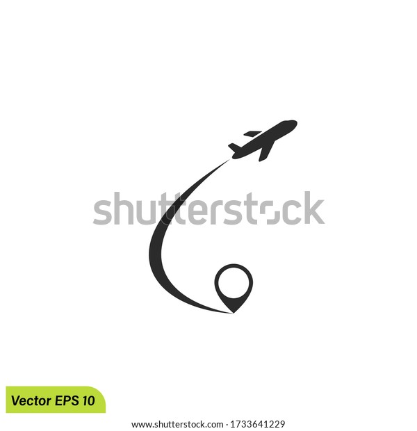 Plane icon vector illustration, pictogram isolated on\
white. eps 10