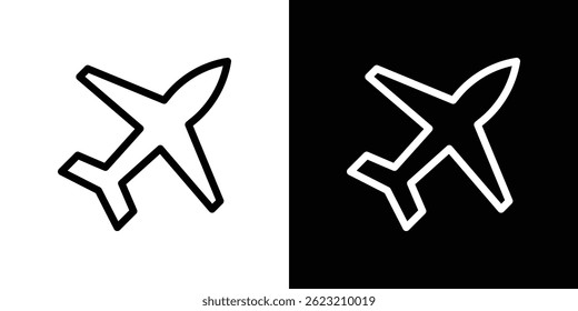 Ilustración vectorial de icono de avión para Web y móvil