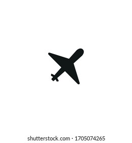 Plane icon vector isolated on white background.