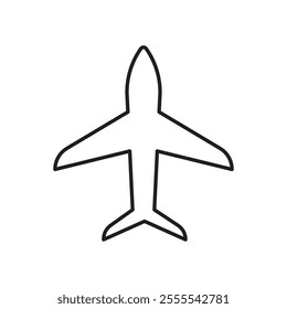 Plane icon vector isolated on white background.