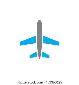 Plane icon vector isolated on white