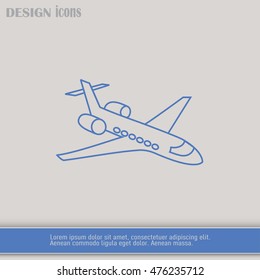 Plane Icon Vector. Line icon