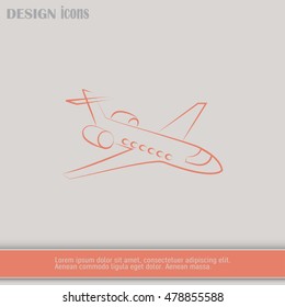 Plane Icon Vector. Line icon
