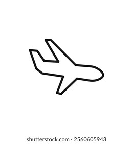 Plane icon vector line logo art