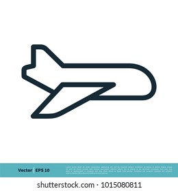 Plane Icon Vector Logo Template EPS 10