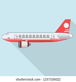 plane icon vector with long shadow,flat icon design,esp10