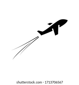 Plane icon vector on white background