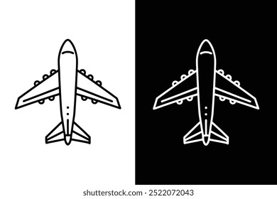 Plane icon vector icon on White Vector Background.