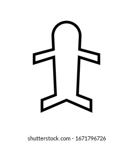 plane icon vector outline style 