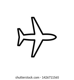 Plane icon vector pictogram isolated illustration.