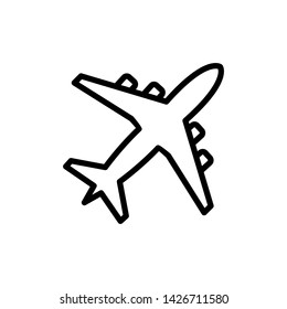 Plane icon vector pictogram isolated illustration.