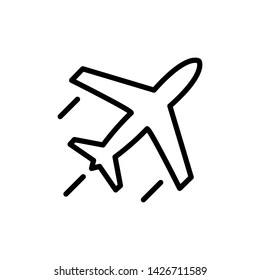 Plane icon vector pictogram isolated illustration.