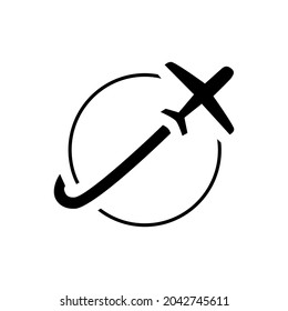 Conjunto de vectores de icono de plano. colección de signos de ilustración de aviación. símbolo de viaje. logotipo del avión.